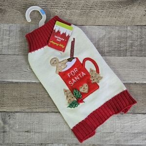 HAPPY HOWLIDAYS | NWT Dog Christmas Sweater in White/Red sz S